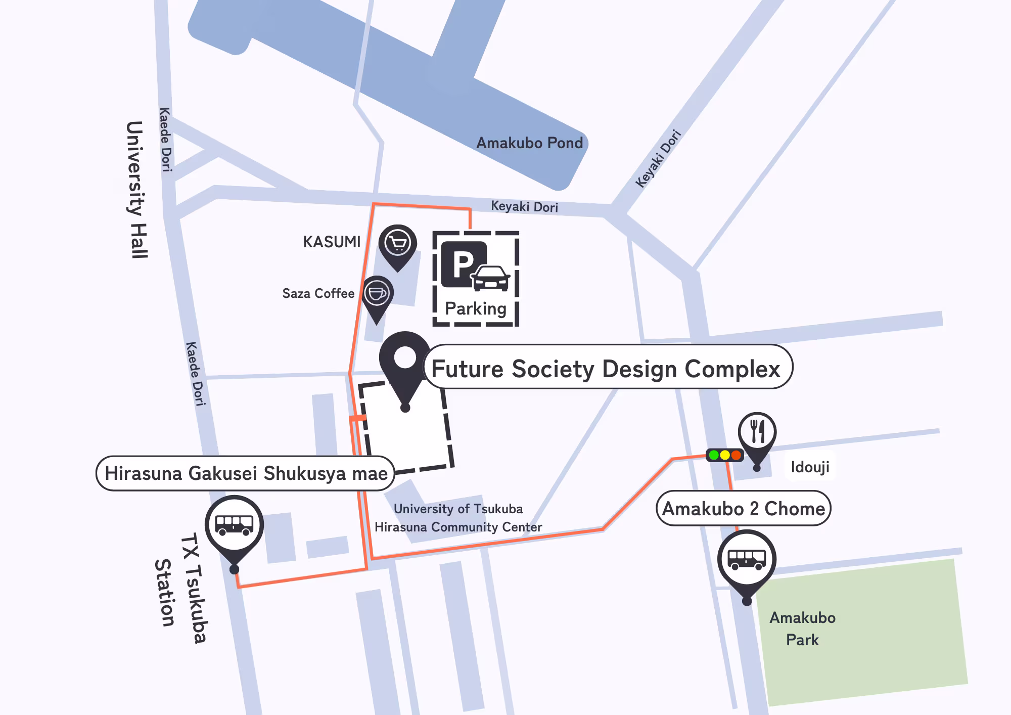 Map around the Future Society Design Complex